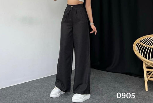 High Waist Plazo - Black
